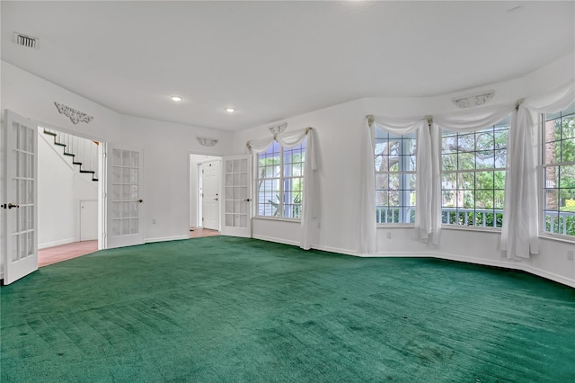 interior space featuring a wealth of natural light and french doors