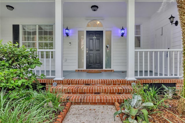 view of doorway to property