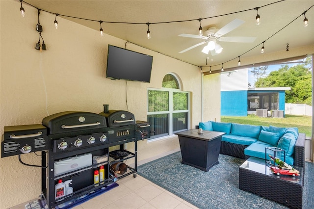 view of patio / terrace featuring an outdoor hangout area