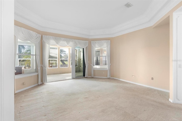 spare room with light colored carpet