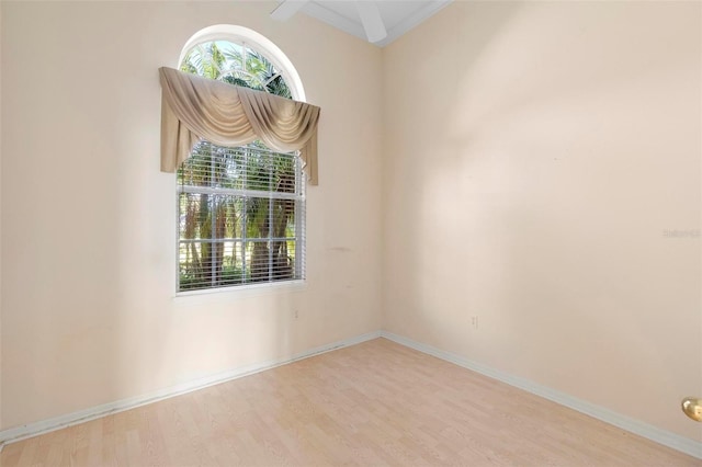 empty room featuring light hardwood / wood-style floors