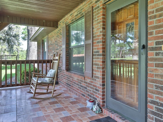 view of patio / terrace with a porch