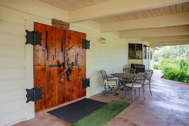 view of patio / terrace with area for grilling