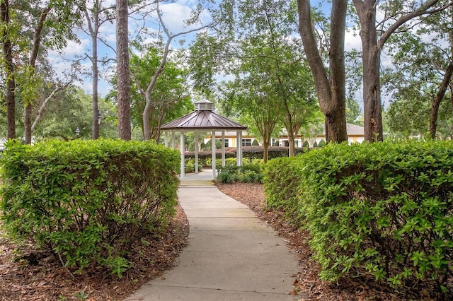 view of property's community with a gazebo