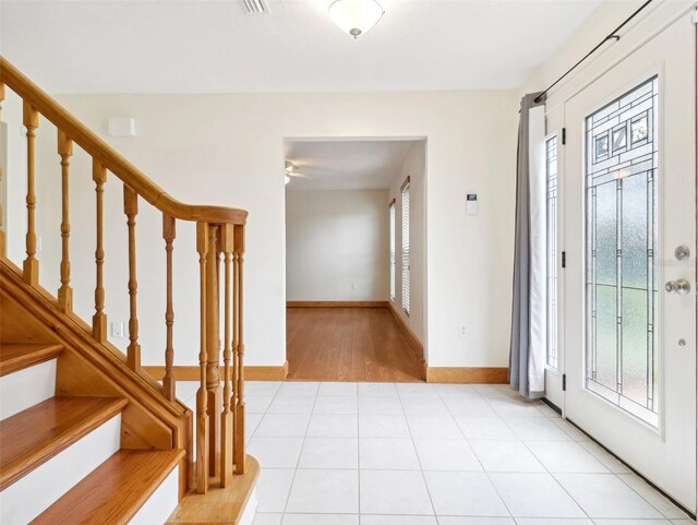 view of tiled entrance foyer