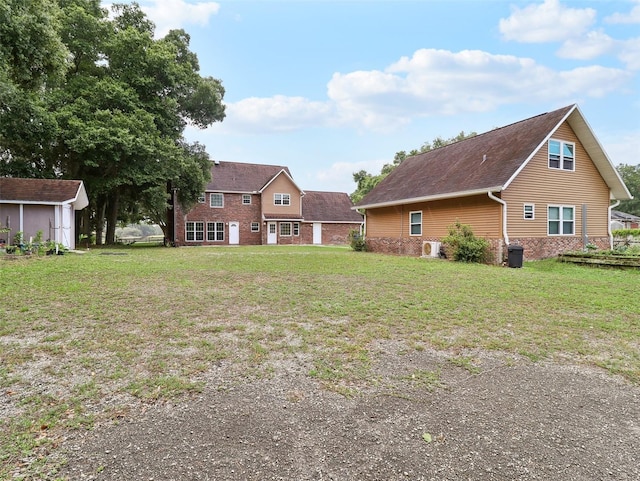 exterior space with a storage unit