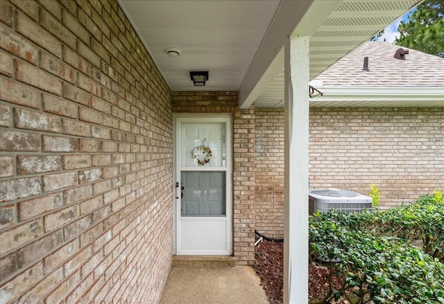 property entrance with central AC