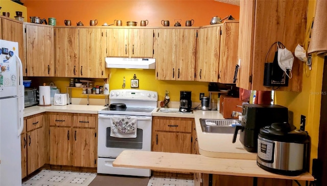 kitchen with white appliances