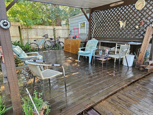 view of wooden terrace