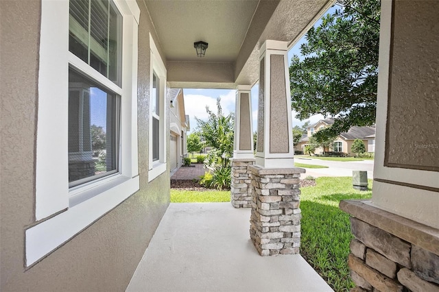 view of patio / terrace with a porch