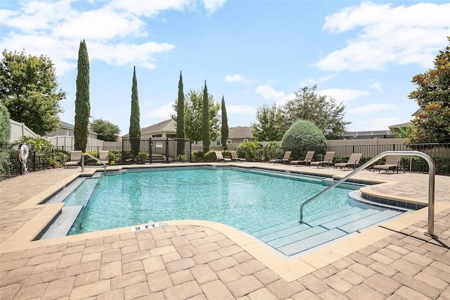 view of pool with a patio