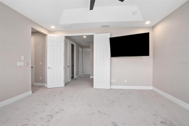 interior space featuring ceiling fan