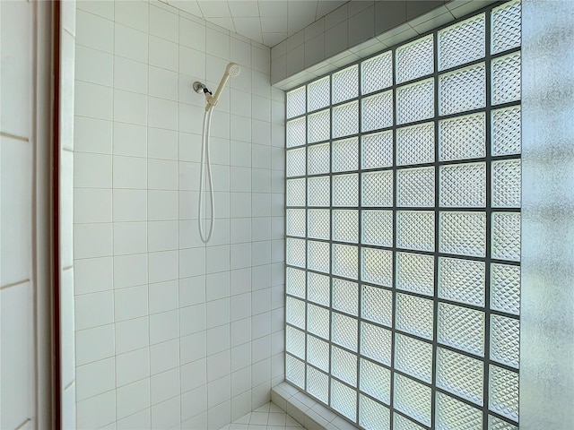 bathroom with a shower