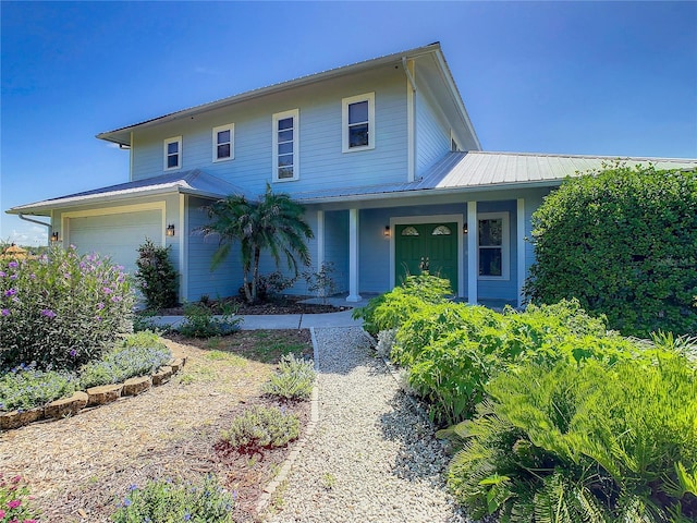 view of front of house featuring a garage