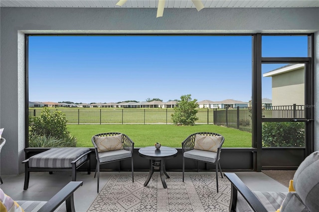 sunroom / solarium with plenty of natural light