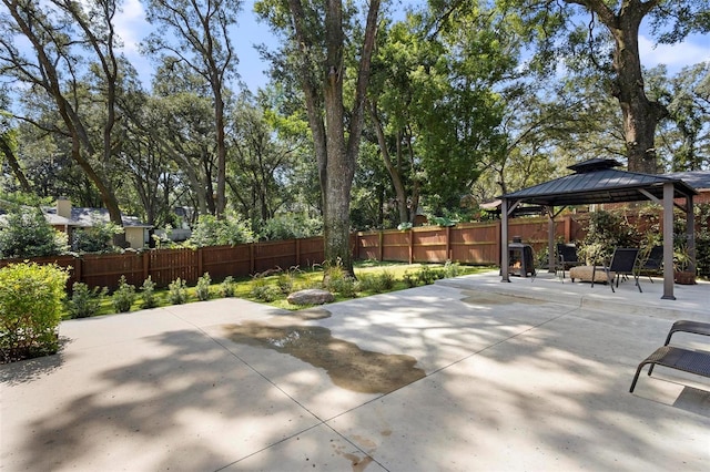 view of patio with a gazebo