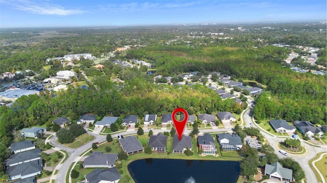 309 Chesham St, Ormond Beach, FL 32174 - aerial overview of property's location featuring nearby suburban area, a nearby body of water, and a forest