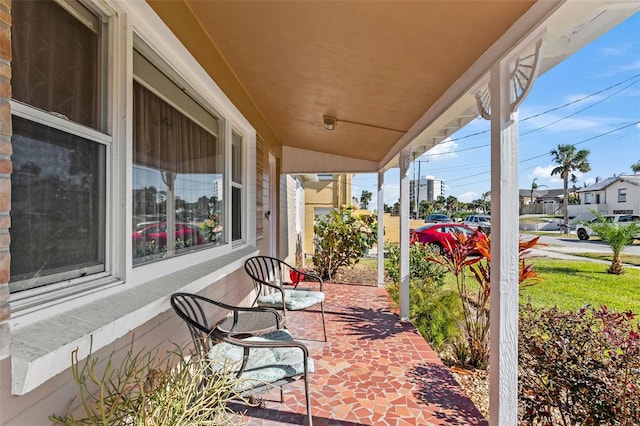 view of patio / terrace featuring covered porch