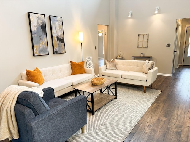 34 Fairway Dr Unit 1, Debary, FL 32713 - living room featuring dark wood-style floors and baseboards