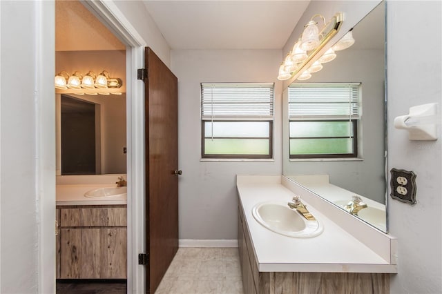 bathroom featuring vanity