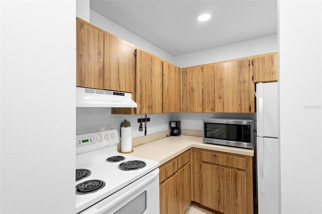 kitchen with white appliances