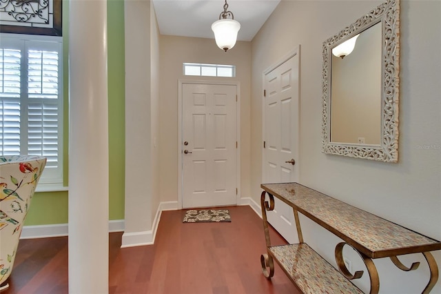 entryway featuring hardwood / wood-style floors