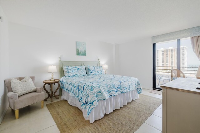 view of tiled bedroom