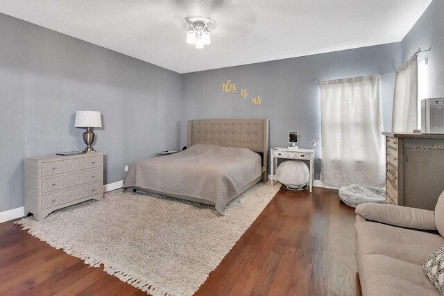 bedroom featuring hardwood / wood-style flooring