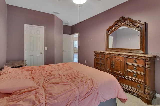 view of carpeted bedroom