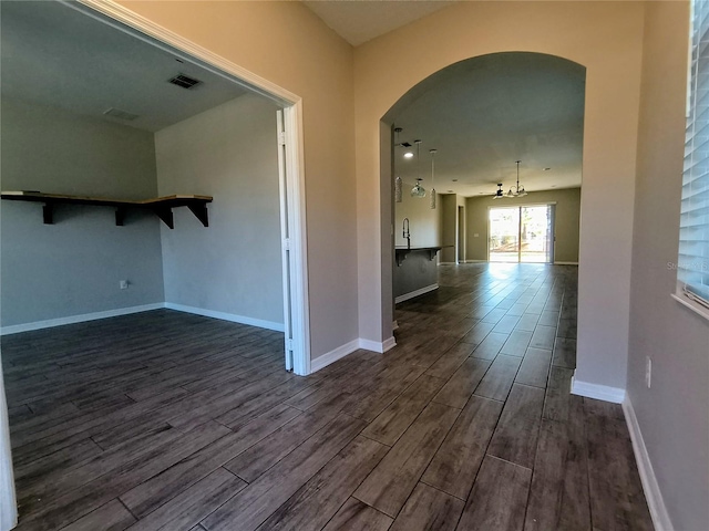 hallway featuring sink