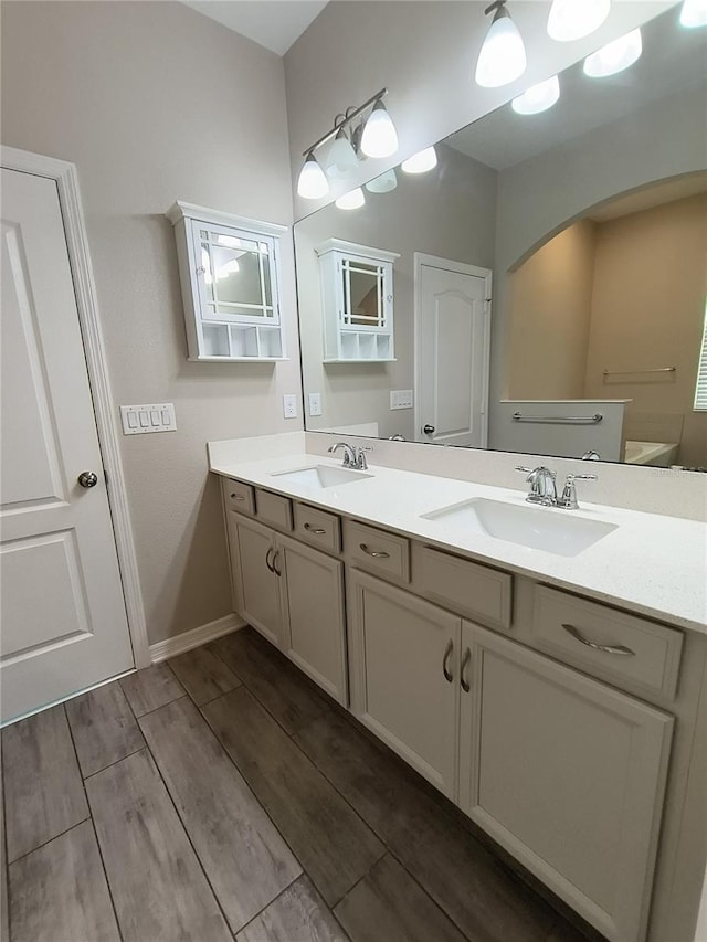 bathroom featuring vanity