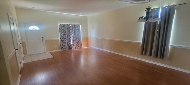 empty room featuring hardwood / wood-style floors