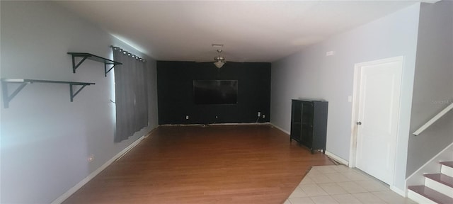 hall featuring light hardwood / wood-style flooring