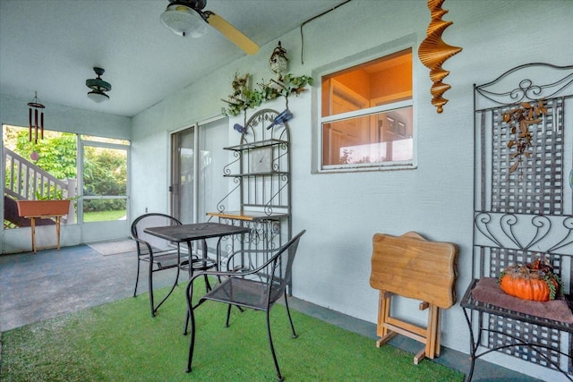 view of sunroom