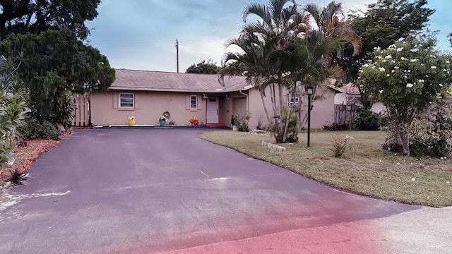 view of single story home