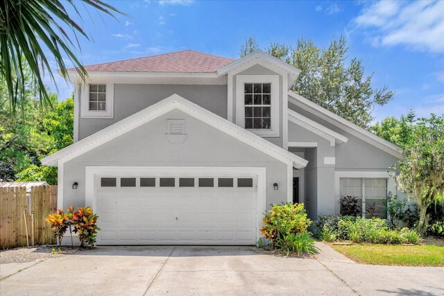 view of front facade with a garage