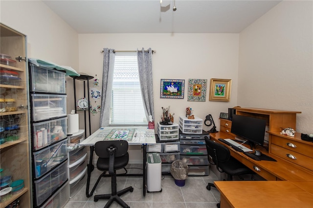 view of tiled office