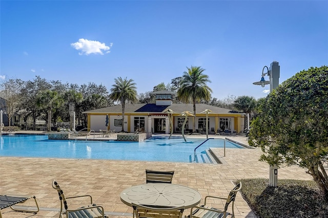 view of pool with a patio