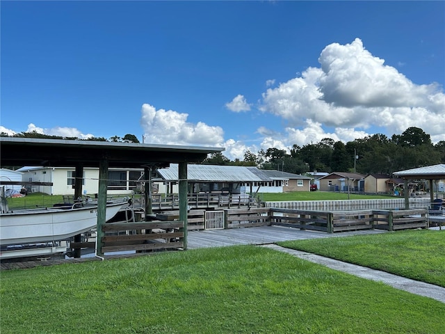 view of dock