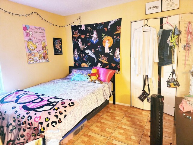 bedroom featuring light wood-type flooring