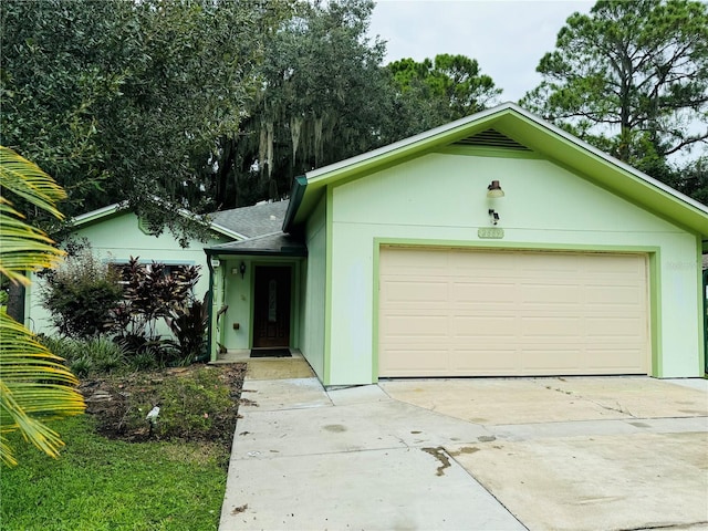 ranch-style house with a garage