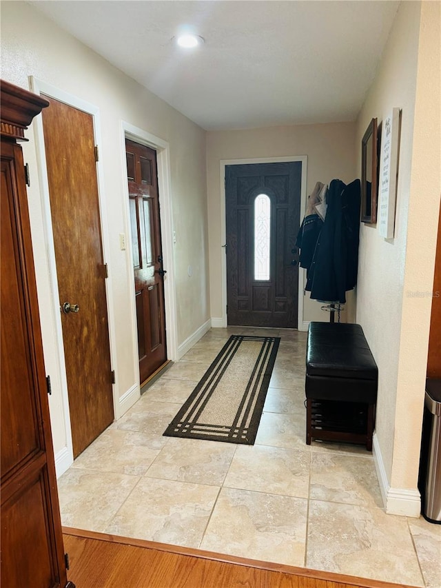 entryway featuring light wood-type flooring