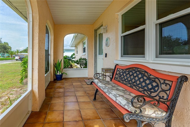 view of sunroom