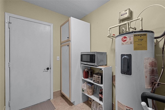 utility room with water heater