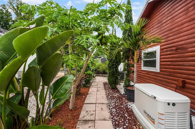 view of yard featuring central AC