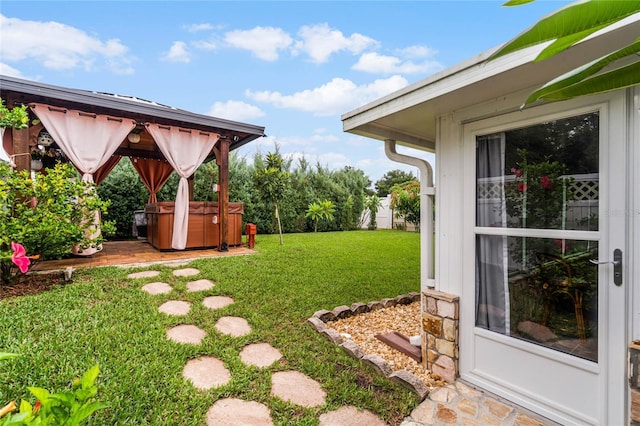 980 Bluebird Ter, Deltona, FL 32725 - view of yard with a gazebo and a hot tub
