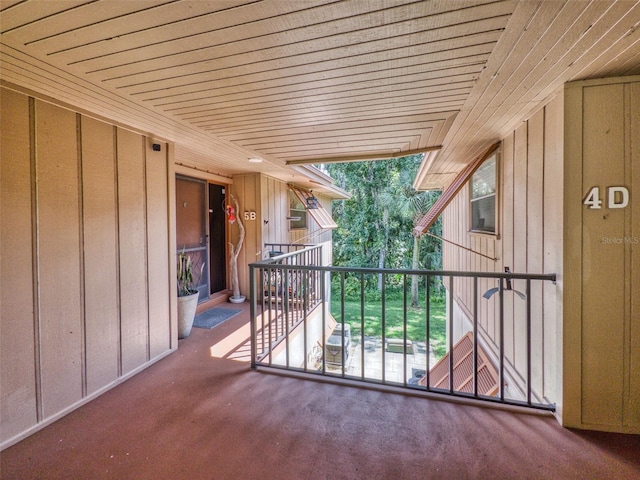 view of patio / terrace with a balcony