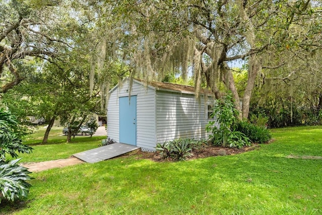 view of shed