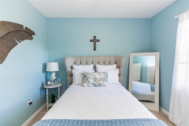 view of carpeted bedroom