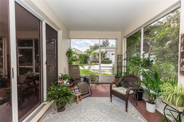 view of sunroom